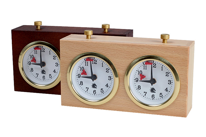 Wooden BHB chess clock without stand – DARK SMALL - Wooden BHB chess clock without stand – DARK SMALL