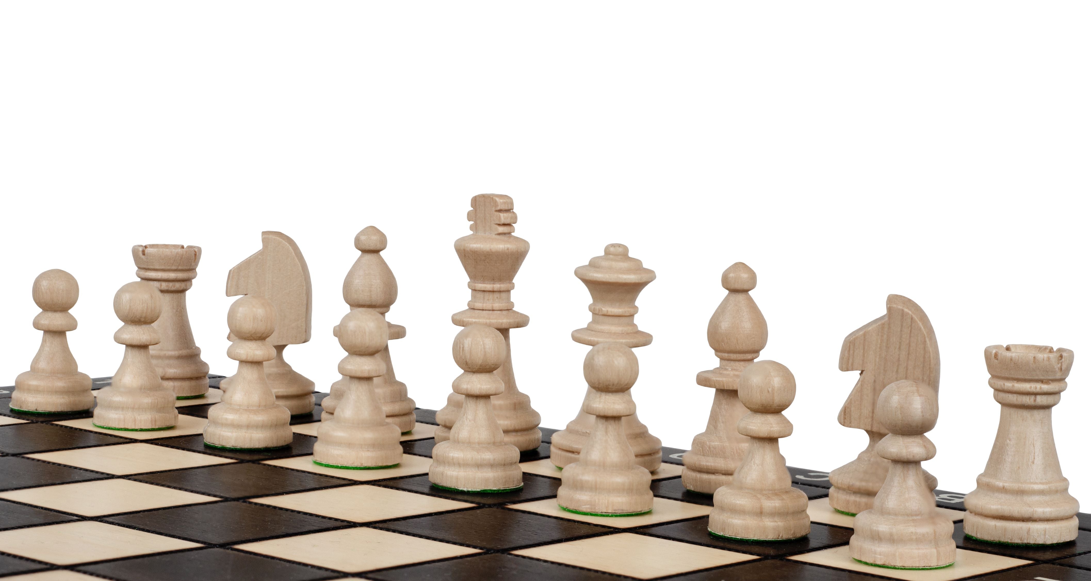 Black Wooden Magnetic Chess Set (27 cm) - Black Wooden Magnetic Chess Set (27 cm)