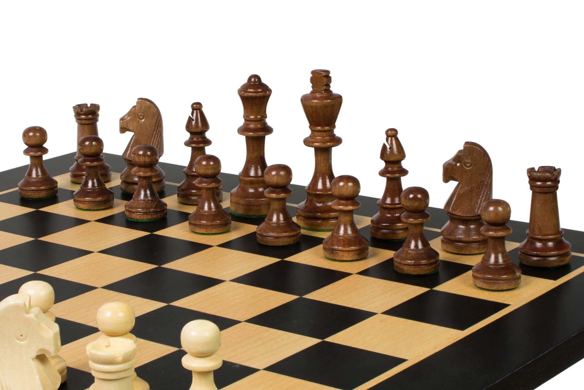 Tournament chess set No. 4 - 40 mm chessboard + Sunrise Staunton 78 mm pieces - e3676f415d0032f4298117e514466993