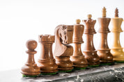 Zagreb Acacia/Boxwood chess pieces 3,5''