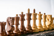 Zagreb Acacia/Boxwood chess pieces 3,5''