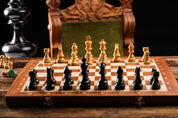 TOURNAMENT No5 intarsy GERMAN KNIGHT EBONISED 3,5" pieces