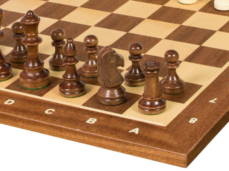 Tournament chess set No. 4 - 40 mm chessboard + Sunrise Staunton 78 mm pieces - cb1dfa2b0a358f8da1e535cbecd79833