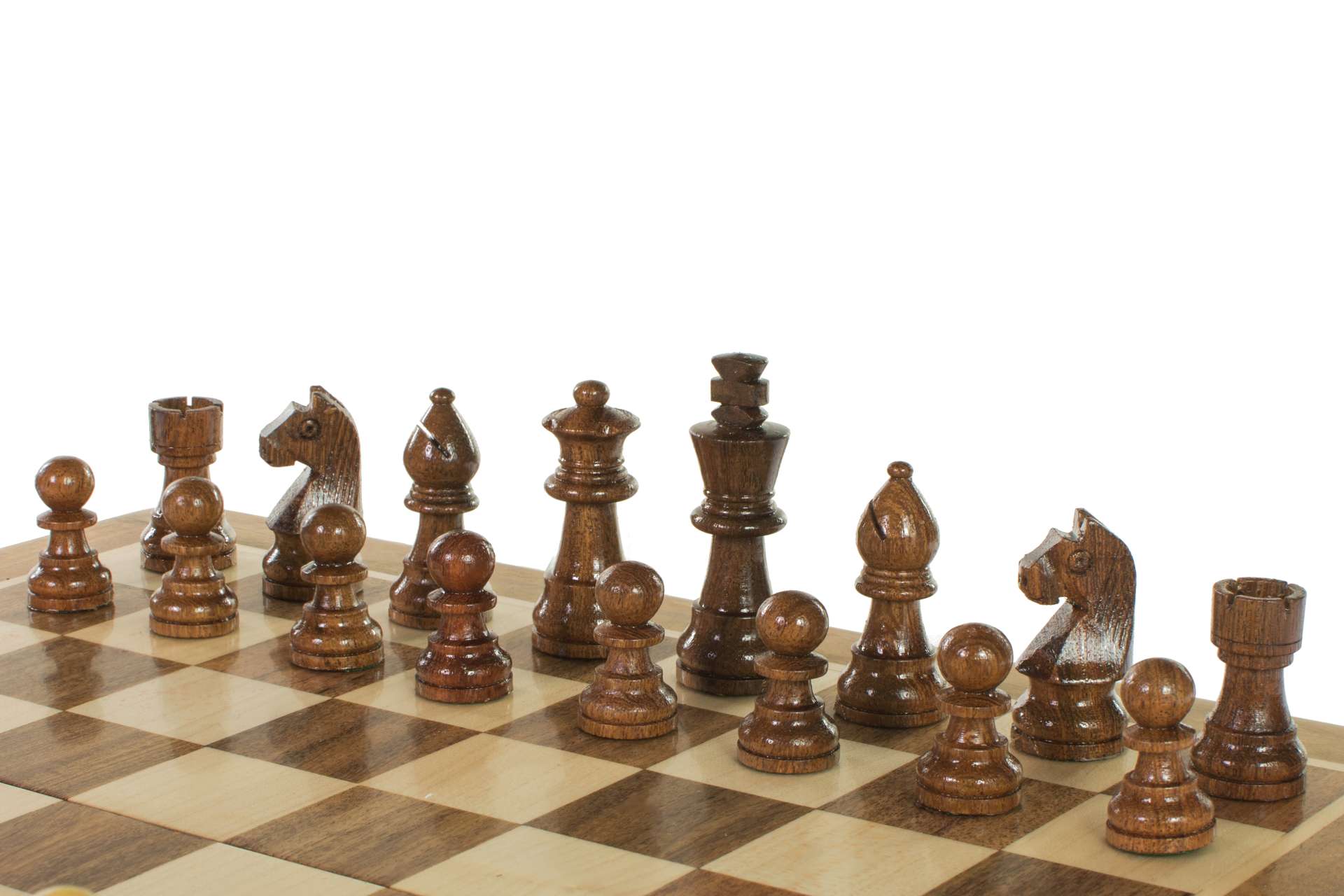 Wooden Magnetic Chess set with 30 cm inlaid chessboard - Wooden Magnetic Chess set with 30 cm inlaid chessboard