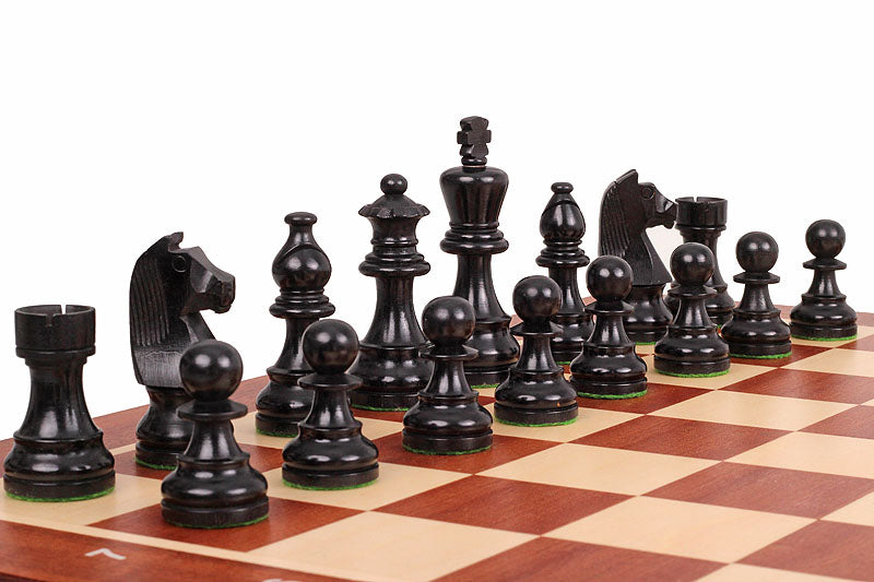 TOURNAMENT No5 intarsy GERMAN KNIGHT EBONISED 3,5" pieces - TOURNAMENT No5 intarsy GERMAN KNIGHT EBONISED 3,5" pieces