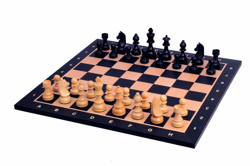 No6 Black Chessboard+ 3.75" German Ebonised pieces - a2092622184d66e41c42539bef134d75