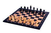 No6 Black Chessboard+ 3.75" German Ebonised pieces