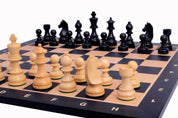 No6 Black Chessboard+ 3.75" German Ebonised pieces