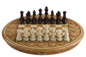 Chess Rubin - hand-carved round case (33cm)