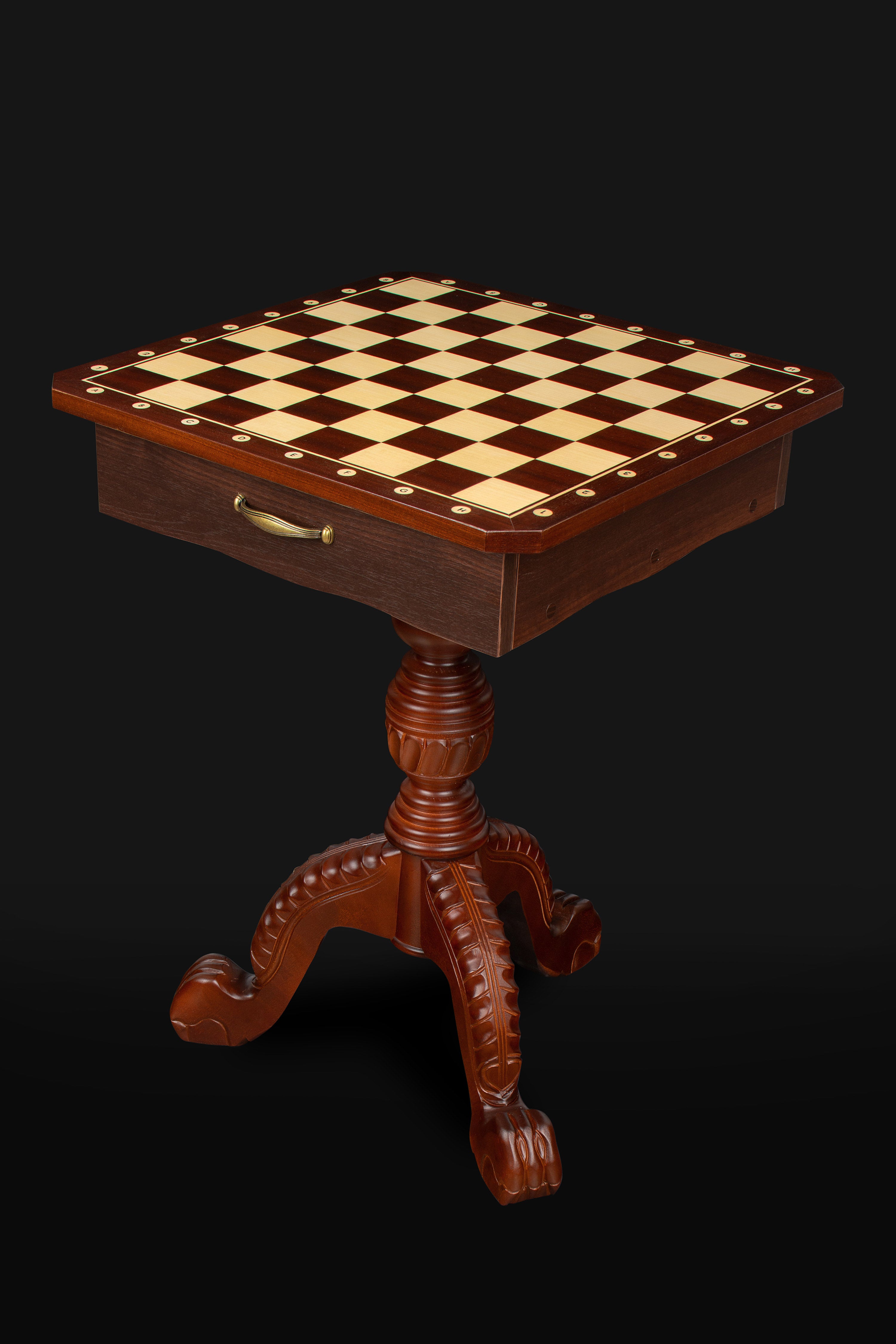 Chess table (without pieces) /total height: 75cm/ - Chess table (without pieces) /total height: 75cm/