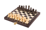 MAGNETIC wooden chess mini (20cm) - black