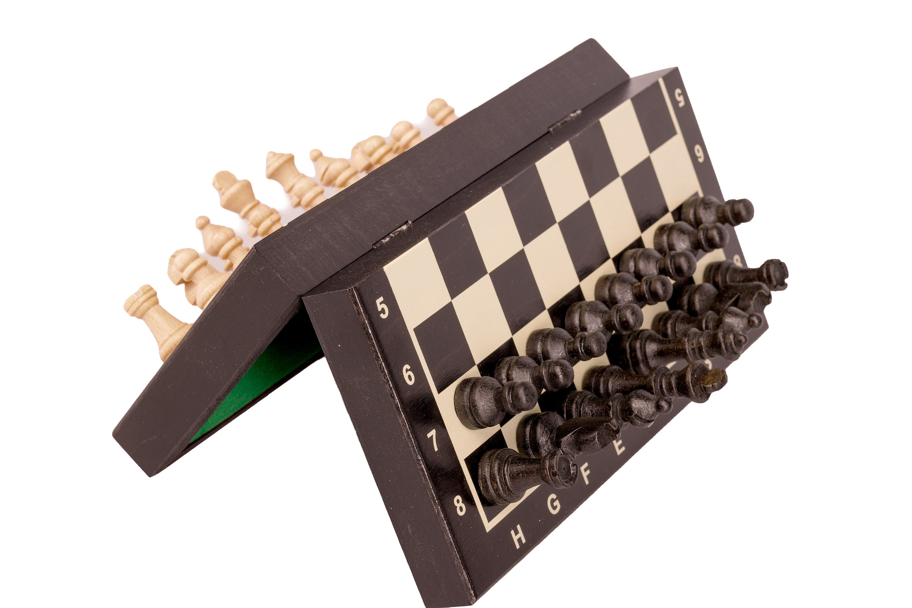 MAGNETIC wooden chess mini (20cm) - black - MAGNETIC wooden chess mini (20cm) - black