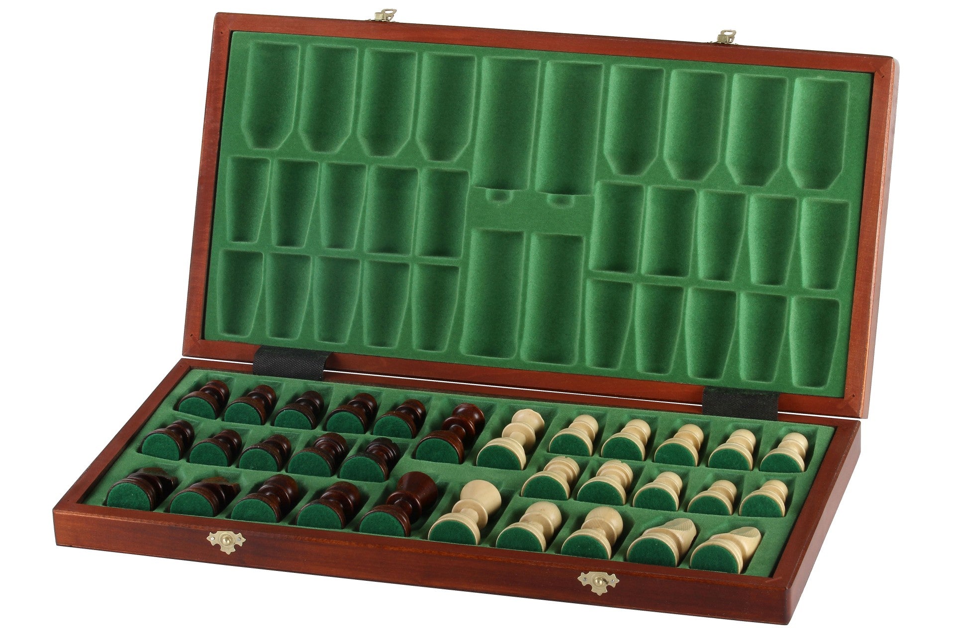 TOURNAMENT No 8 burned folding board, insert tray, wooden chess pieces - TOURNAMENT No 8 burned folding board, insert tray, wooden chess pieces