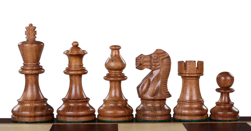 Classic Acacia/Boxwood 3" chess pieces - Classic Acacia/Boxwood 3" chess pieces