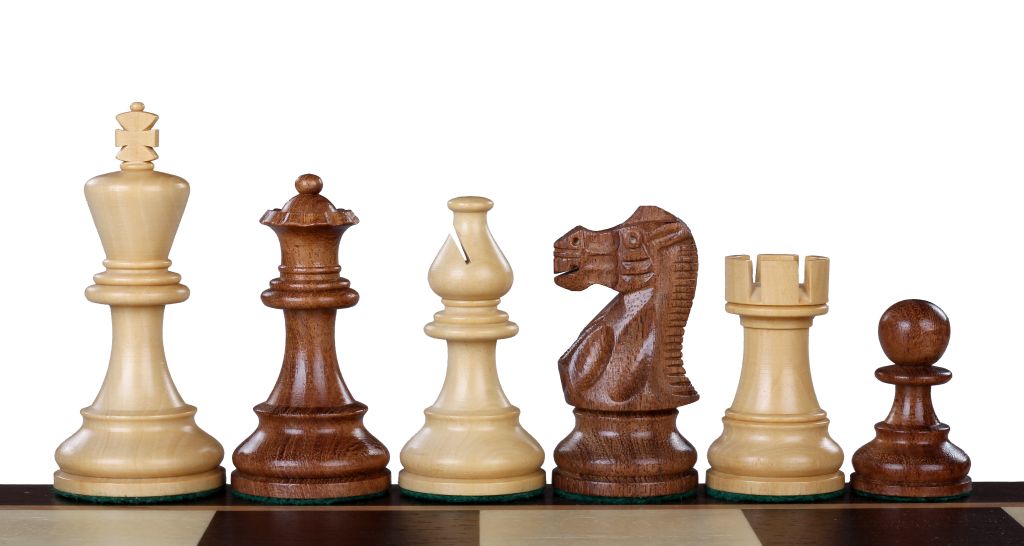 Classic Acacia/Boxwood 3" chess pieces - Classic Acacia/Boxwood 3" chess pieces