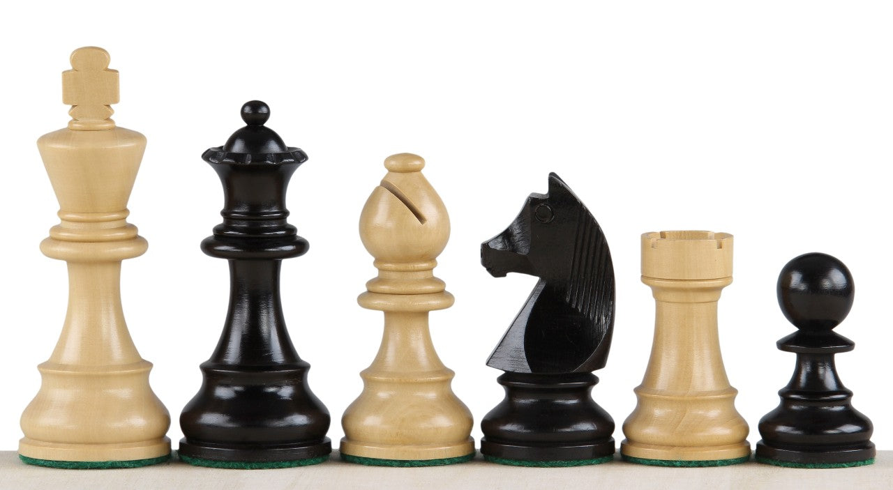 German Knight Ebonised 3" chess pieces - German Knight Ebonised 3" chess pieces