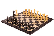 Juego de ajedrez «French»: tablero (casillas de 40 mm), piezas (rey de 80 mm)