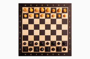 Juego de ajedrez «French»: tablero (casillas de 40 mm), piezas (rey de 80 mm)