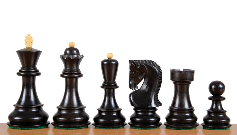 Zagreb Ebonised chess pieces 3,75'' - Zagreb Ebonised chess pieces 3,75''
