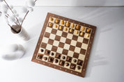 Reykjavik Acacia/Boxwood chess pieces 3,5''