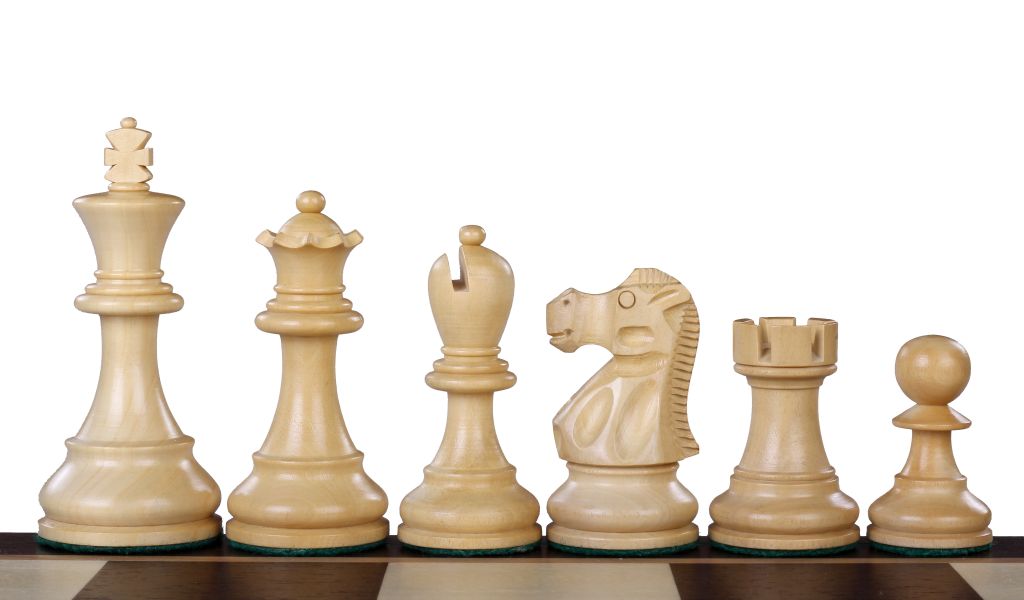 Reykjavik Acacia/Boxwood chess pieces 3,5'' - Reykjavik Acacia/Boxwood chess pieces 3,5''