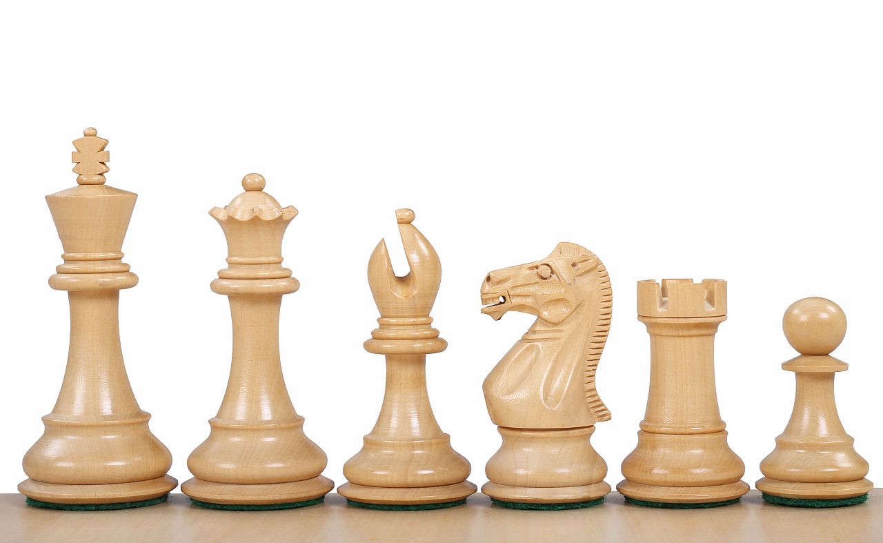 Stallion Knight Acacia/Boxwood 4" chess pieces - Stallion Knight Acacia/Boxwood 4" chess pieces
