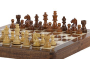 Wooden Magnetic Chess set with 25 cm inlaid chessboard