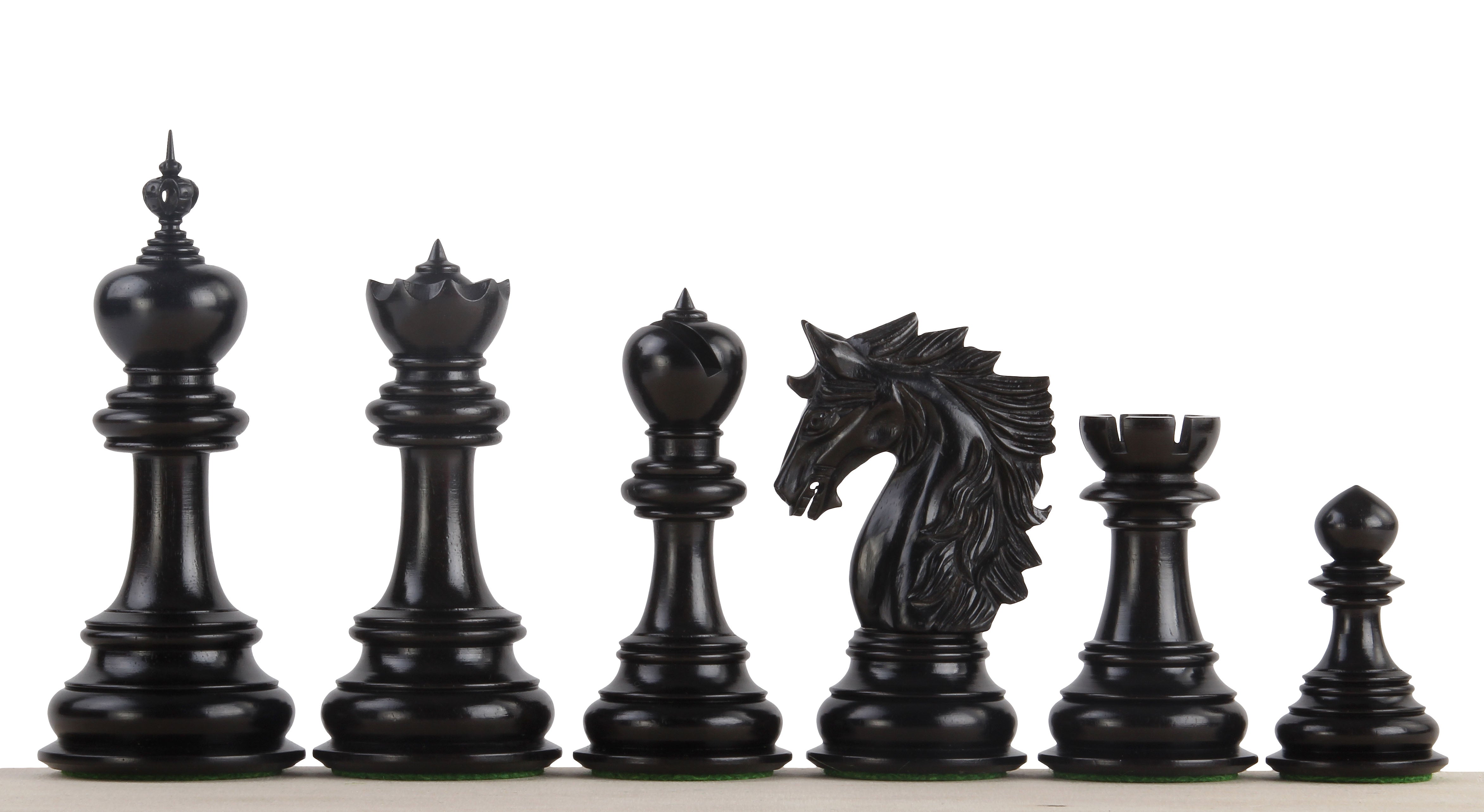 Dubliner Montgoy Ebony 5 inch chess pieces - Dubliner Montgoy Ebony 5 inch chess pieces