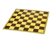 Cardboard chess board, yellow/brown