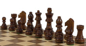Sunrise Tournament wooden chess set No. 3 (30 x 30 cm) walnut / maple