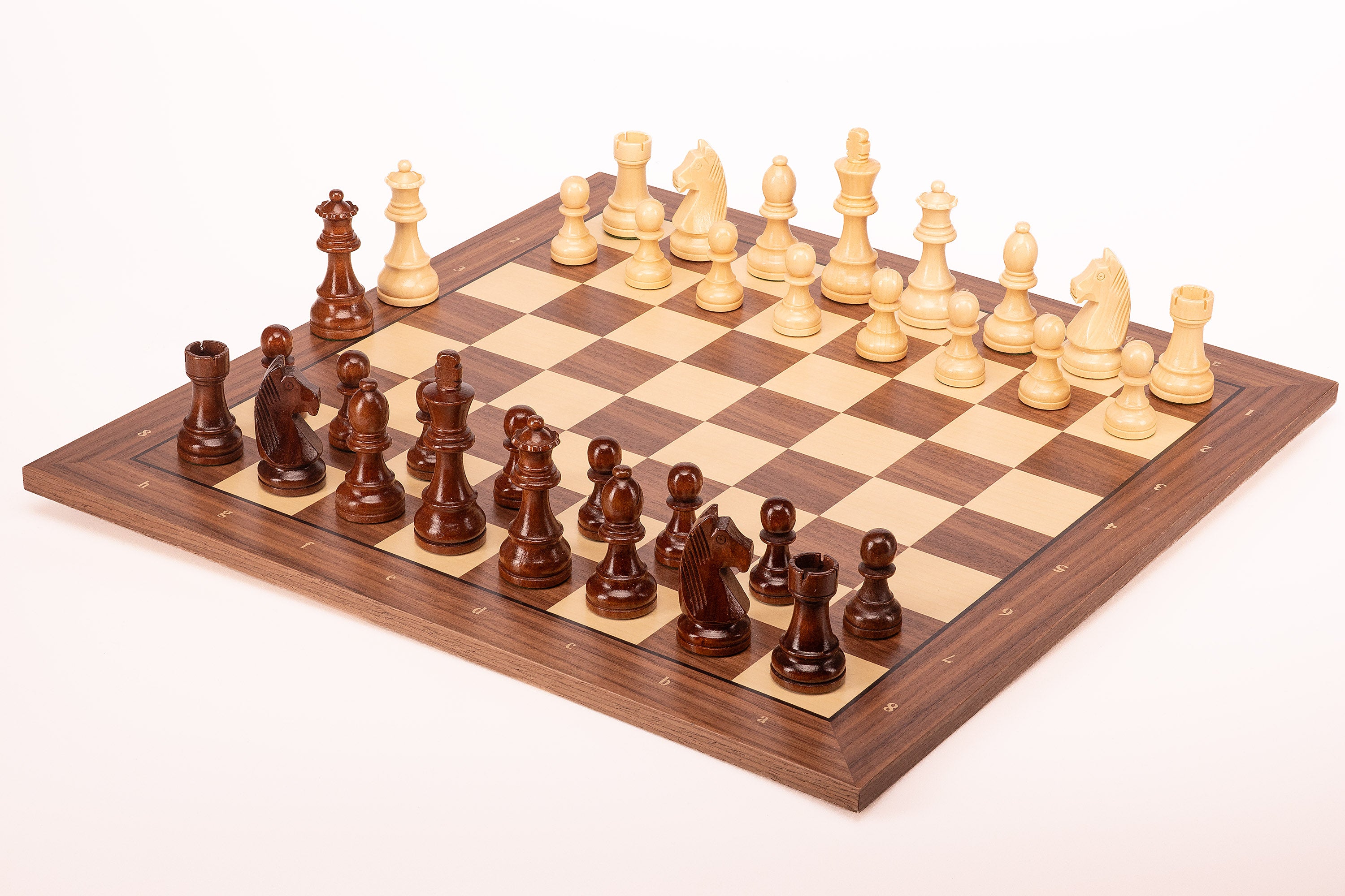 Juego de ajedrez German Walnut | Rey de 98 mm | Casilla de 50 mm | De madera - Juego de ajedrez German Walnut | Rey de 98 mm | Casilla de 50 mm | De madera