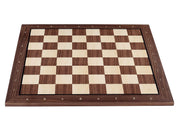 Exclusive chess board No. 6 (with description) walnut/ maple (marquetry)