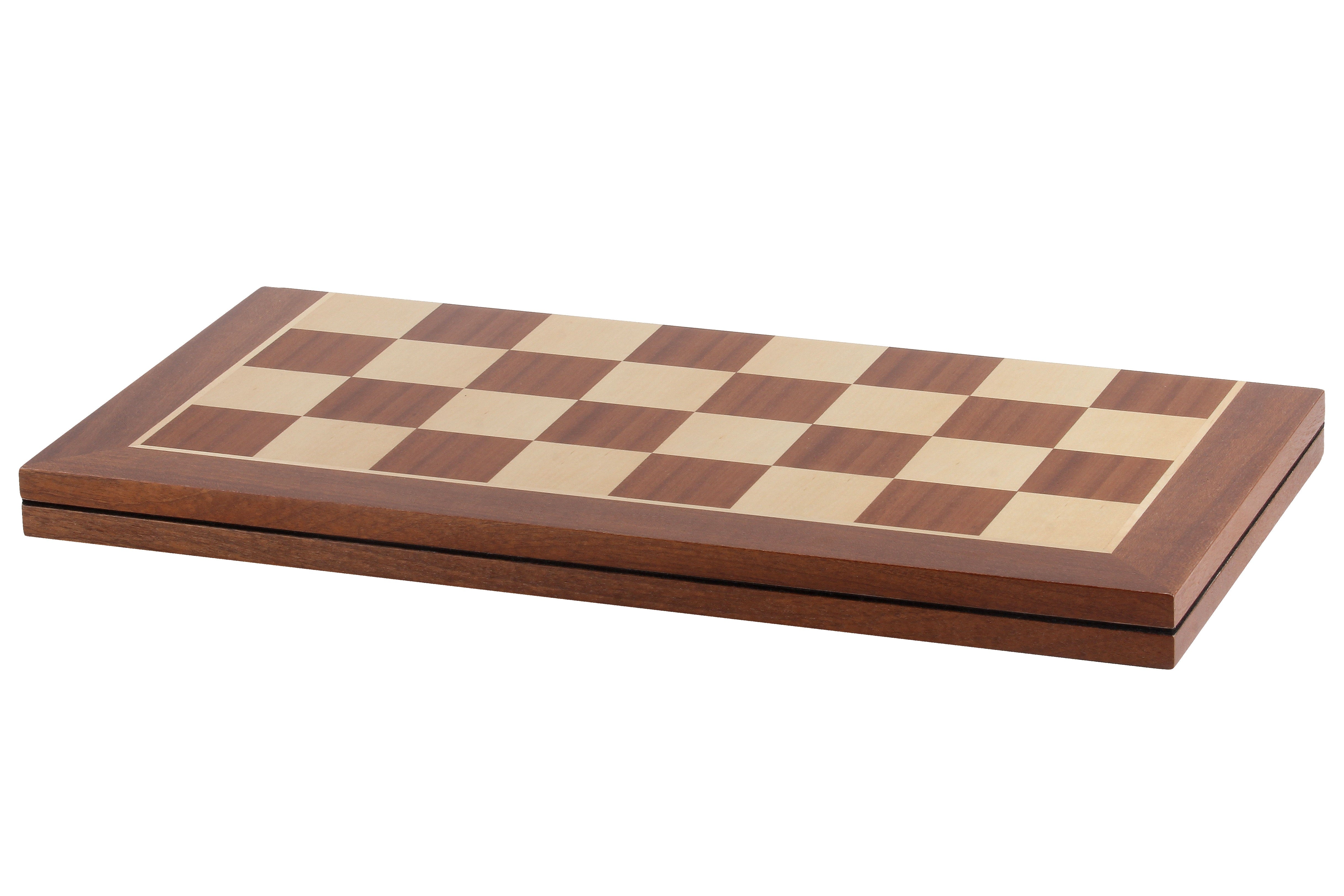 Folding chessboard No. 6 (without description) mahogany/ maple (marquetry) - Folding chessboard No. 6 (without description) mahogany/ maple (marquetry)
