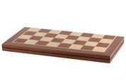 Size No 5 (without coordinates) foldable chessboard, mahogany/maple