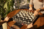 Large carved SENATOR CHESS SET (42x42cm) – black