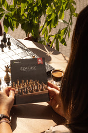 Large carved SENATOR CHESS SET (42x42cm) – black