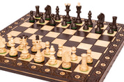 Large carved SENATOR CHESS SET (42x42cm) – black