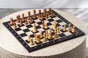 Zagreb Acacia/Boxwood chess pieces 3,5''
