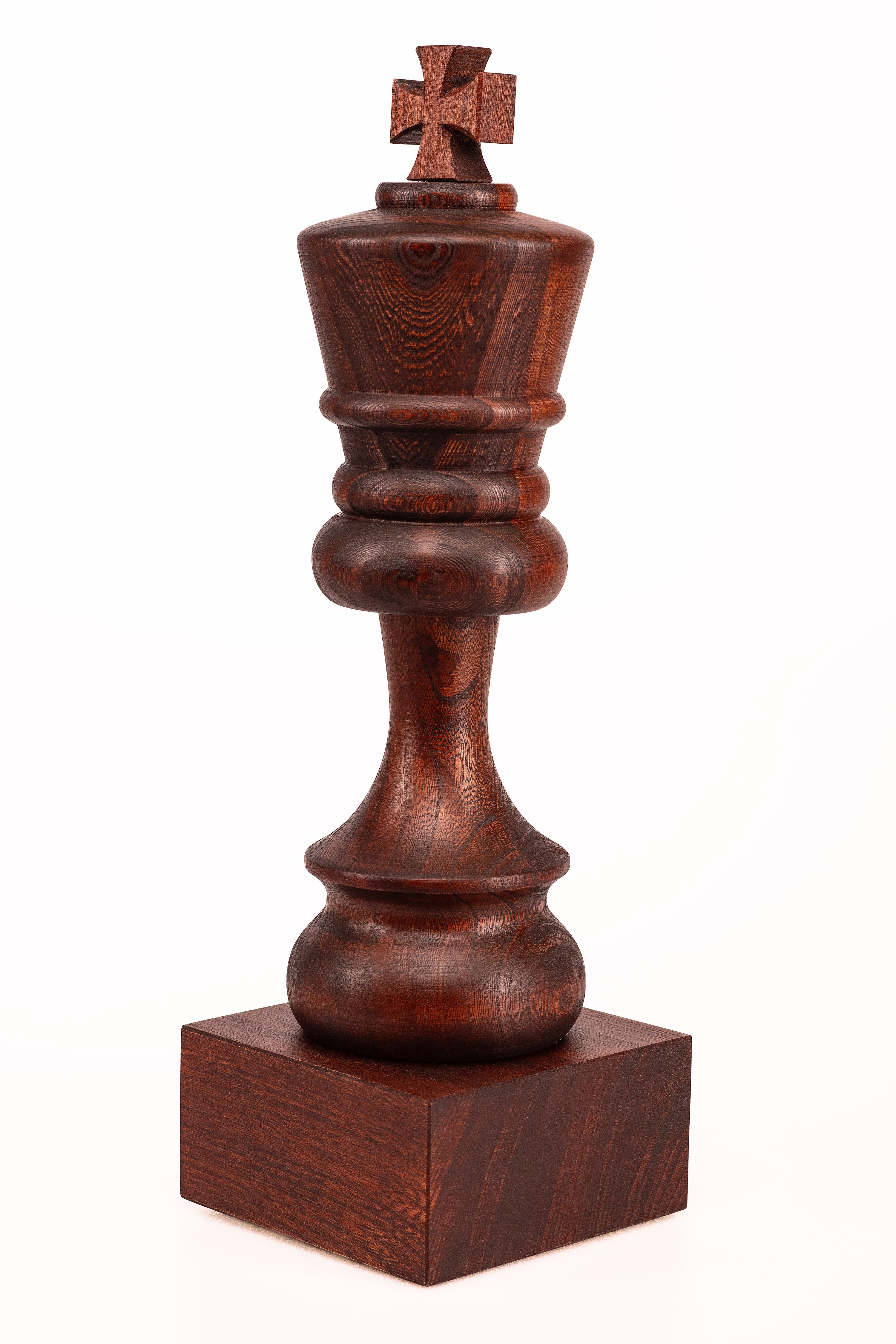 Wooden Chess Trophie - Black King (37 cm height) - Wooden Chess Trophie - Black King (37 cm height)