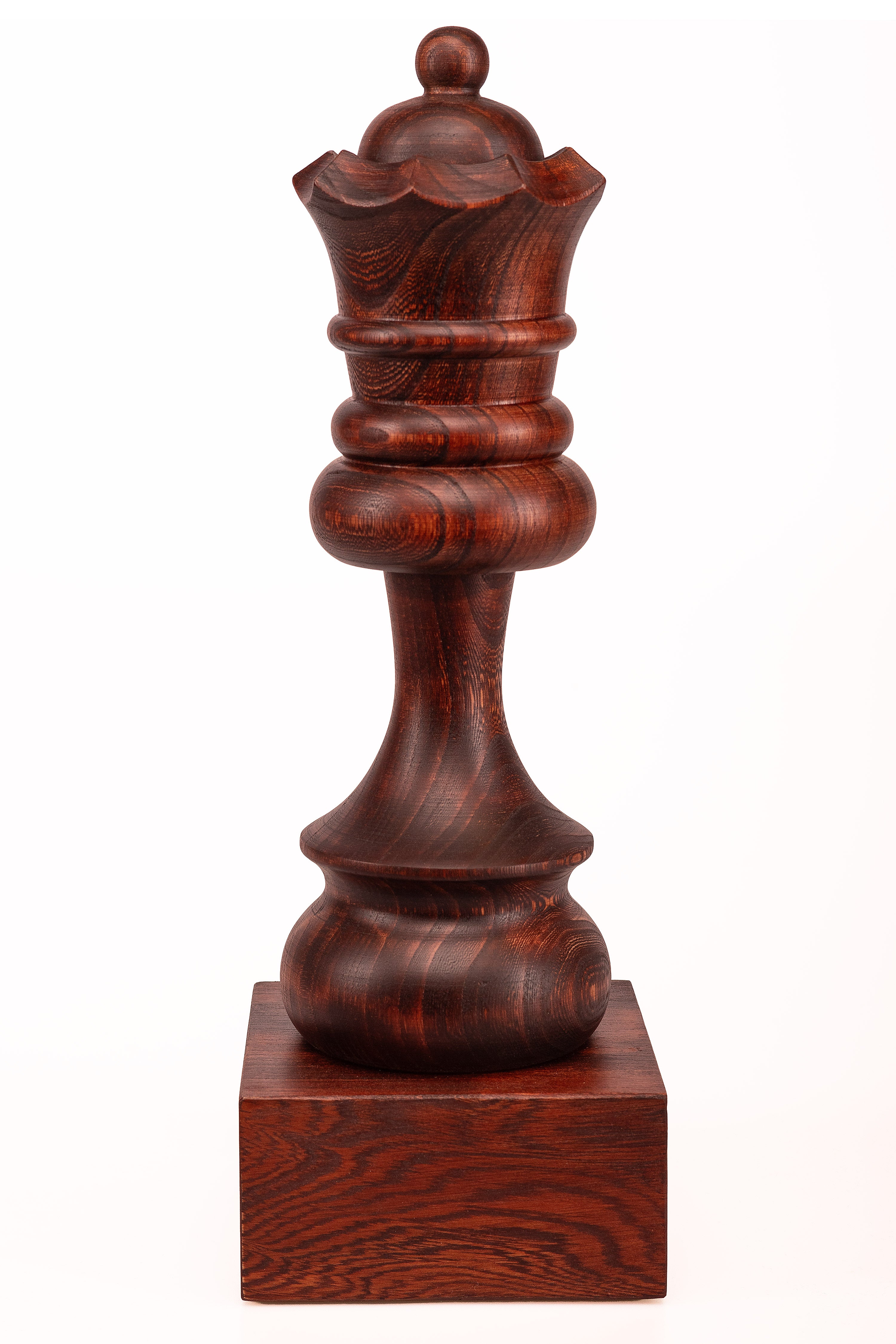 Wooden Chess Trophie - Black Queen - Wooden Chess Trophie - Black Queen