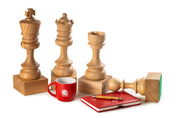 Wooden Chess Trophie - White Queen (35 cm height)