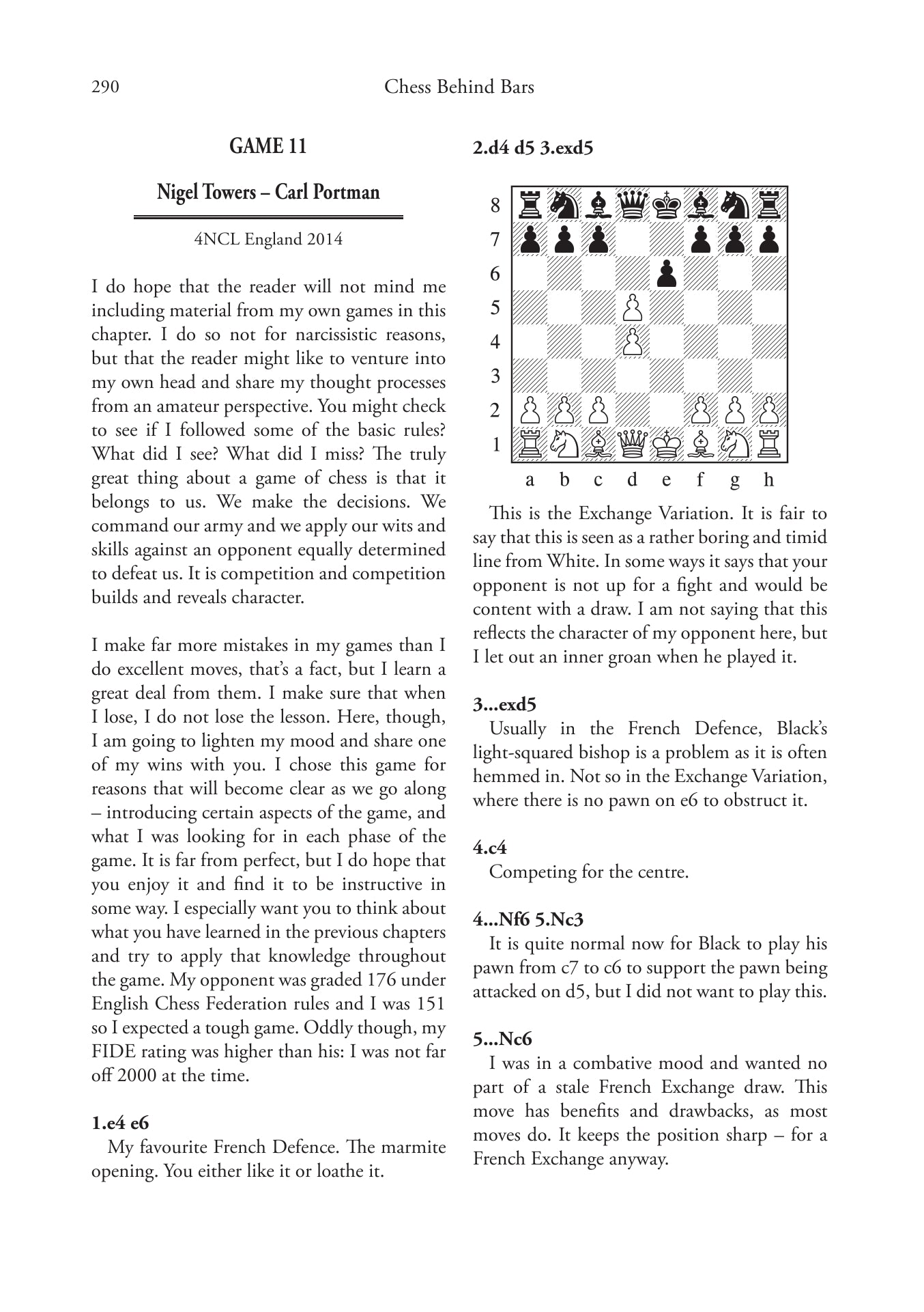 Chess Behind Bars by Carl Portman (hardcover) - Chess Behind Bars by Carl Portman (hardcover)