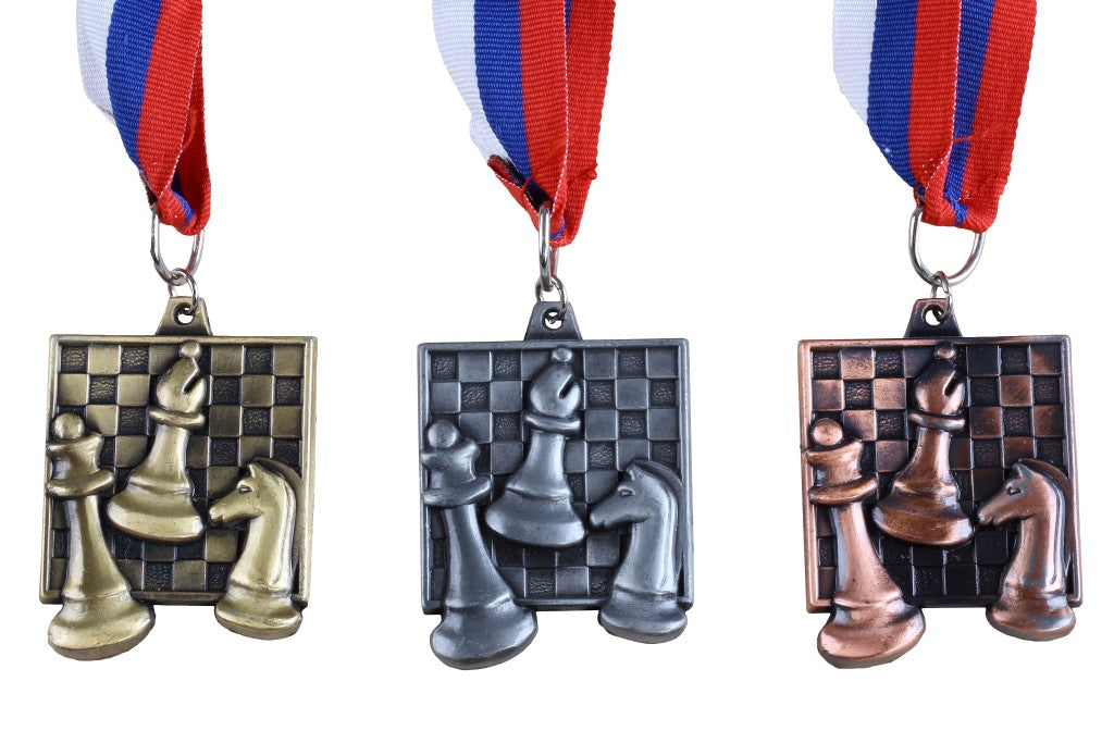Chess Award - Square Medal Gold - Chess Award - Square Medal Gold