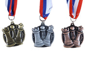 Medalla de ajedrez redonda - dorada