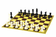 Cardboard chess board, yellow/brown