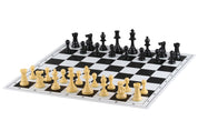 Club Staunton chess pieces No. 6, cream/black (king 96 mm)