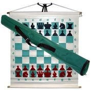 PLUS juego de ajedrez escolar - pesado (10 x tablero de ajedrez de cartón plegable con piezas de ajedrez ponderadas + 1x tablero de ajedrez de demostración)