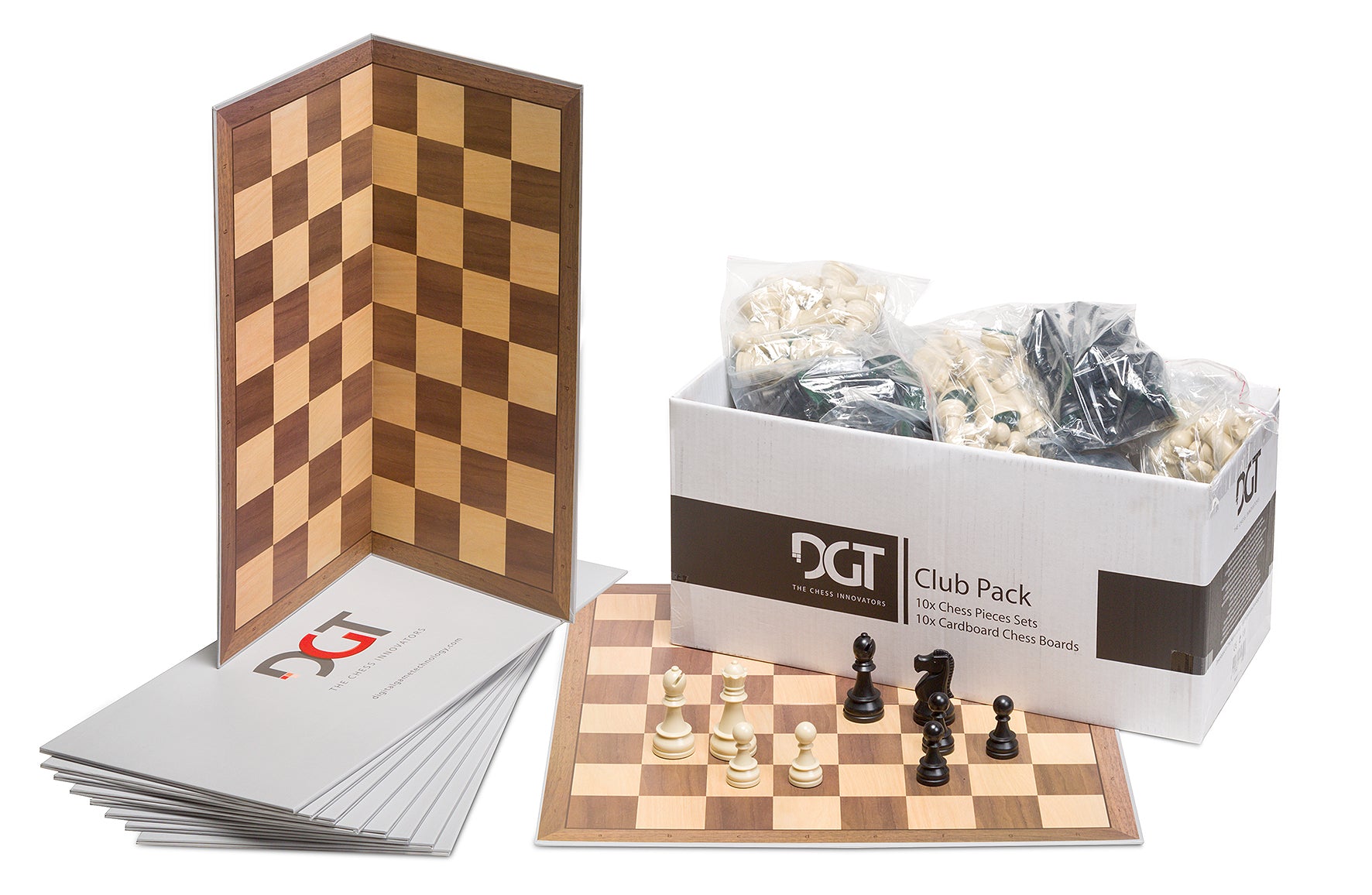 DGT CLUB PACK (10 x set: chessmen + chessboards) - DGT CLUB PACK (10 x set: chessmen + chessboards)