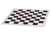 Plastic double-folding chessboard No. 6, white and brown