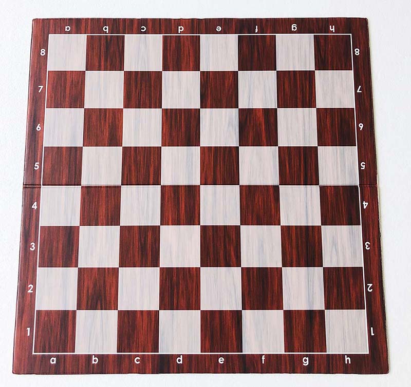 Plastic folding chessboard No. 6 (57 mm field) - Wood imitation - Plastic folding chessboard No. 6 (57 mm field) - Wood imitation